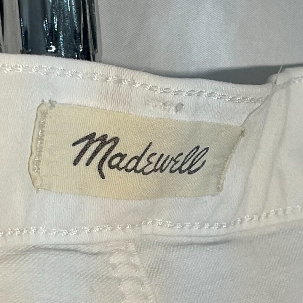 Madewell High Rise Button Fly Straight Jeans White Size 28 - Picture 14 of 16